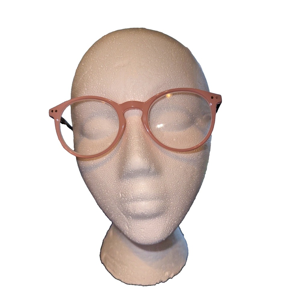 Loft Peach Tortoiseshell Eyeglass Frames - Round Retro Style Women's Eyewear
